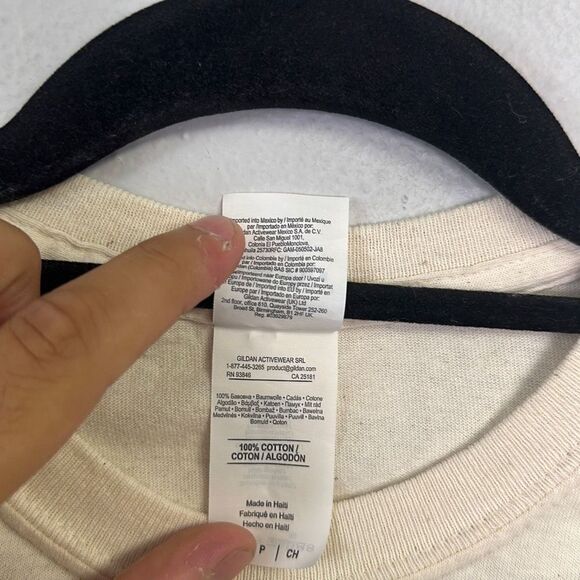 Vintage Gildan Unisex John Mayer World Tour 2019 Cream Pullover T-Shirt Size S - Picture 4 of 6